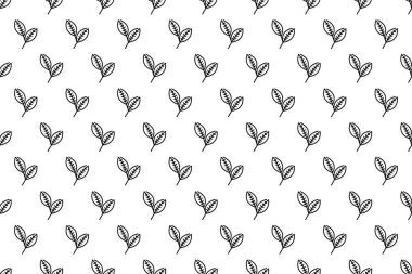 Soyut yaprak dikişsiz desen arkaplanı. Doğa kusursuz şablon arkaplanı