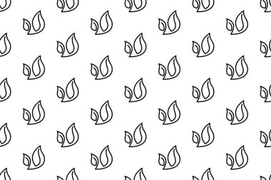 Soyut yaprak dikişsiz desen arkaplanı. Doğa kusursuz şablon arkaplanı