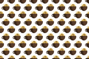 Kurabiyeler kusursuz desenli arka plan. Bisküvi desensiz arkaplan