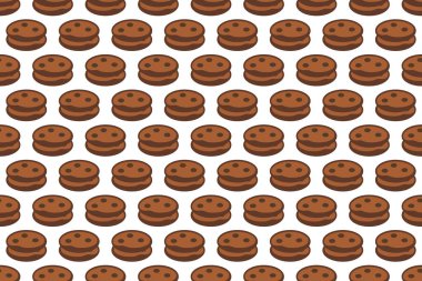 Kurabiyeler kusursuz desenli arka plan. Bisküvi desensiz arkaplan