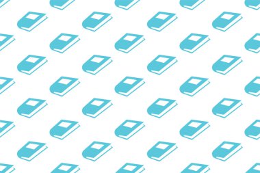 Soyut kitap, kusursuz şablon arka planı. Kitap simgesi pürüzsüz kalıp arkaplanı