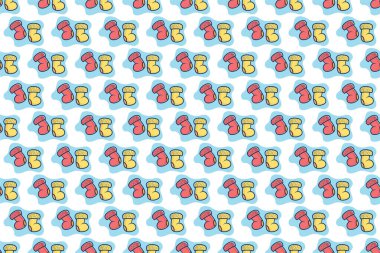 Çocuk odasının kusursuz bir geçmişi var. Renkli çocuk odası simgesi, pürüzsüz desen arka planı