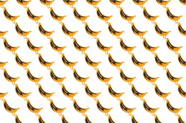 Meyveli muzlu, dikişsiz arkaplan. Muzun soyut, pürüzsüz desen arkaplanı