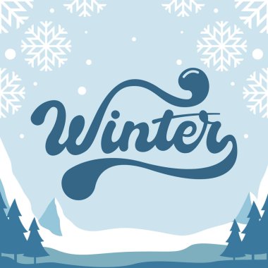 Kış sezonu geçmişi. Düz kış manzarası çizimi