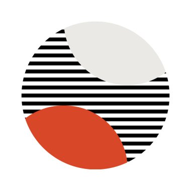 Bauhaus Sanat Arkaplan Şablonu. Nordic Bauhaus İllüstrasyonu