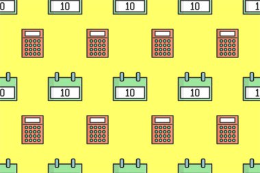 Ofis simgesi, kusursuz desen arkaplanı. Ofis simgesi varlığıyla kusursuz kalıp arkaplan