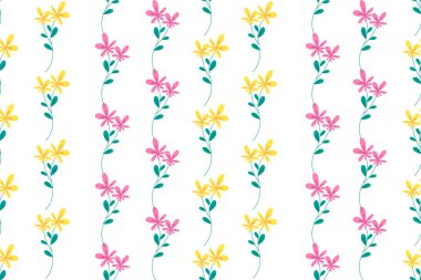 Bitkiler, bitkiler, çiçekler, yapraklar ve daha fazlası ile botanik arkaplan desenli. Botanik ve doğanın kusursuz desenli arka planı