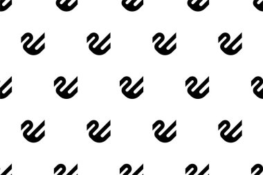 Kuğu desensiz arka plan şablonu. Hayvan silueti çizimi