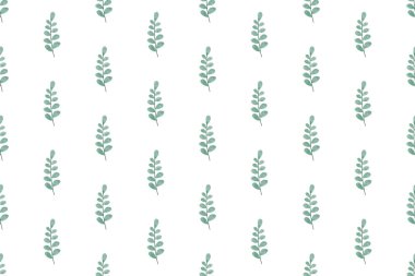 Çiçeksiz suluboya arka plan şablonu. Botanik kusursuz desen arkaplanı