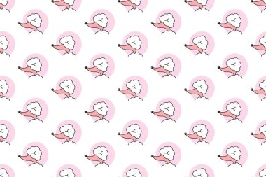 Kaniş köpeği dikişsiz arka plan şablonu. Köpek hayvan arka plan tasarımı