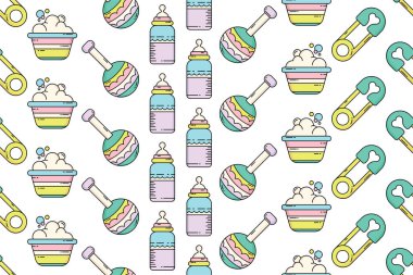 Çocuk odası dikişsiz arkaplan şablonu