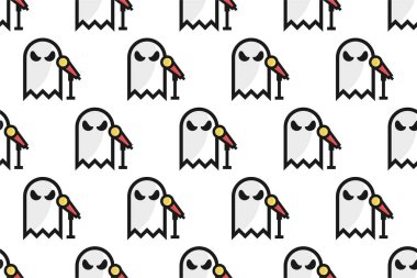 Beyaz hayalet arkaplan şablonu