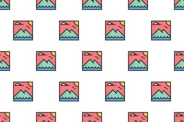 Peyzaj simgesi pürüzsüz arkaplan şablonu