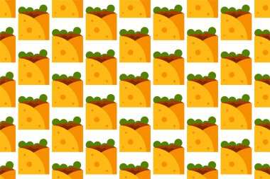 Meksika yemekleri kusursuz arka plan şablonu. Gıda simgesi tasarım varlıkları ile kusursuz kalıp arkaplan