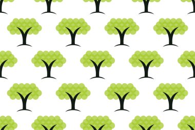 Soyut ağaç desensiz arkaplan. Orman ağacı desensiz arka plan şablonu ambalaj kağıdı, web afişi, sosyal medya afişi ve daha fazlası olarak kullanılabilir.