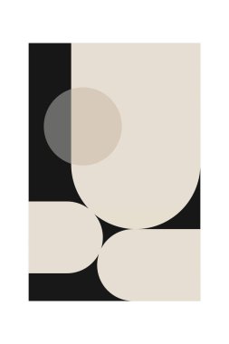 Bej Soyut Şekil Sanatı, Orta-Yüzyıl Modern Yazdırma Sanatı, Dijital İndirme, Minimalist Poster, Boho Ev Dekorasyonu