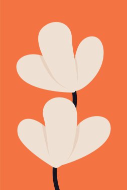 Minimalist Çiçek Dijital Sanat Yazıcısı. Galeri Duvarı Dekorasyonu için Soyut Botanik Yazdırılabilir