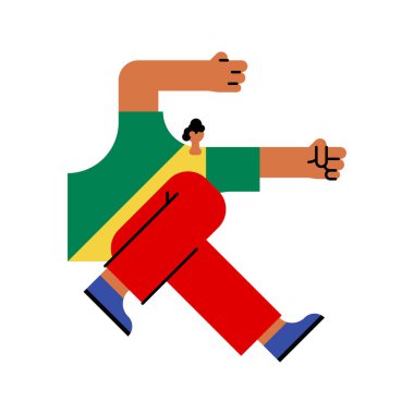 İnsanlar poz verirken eğleniyorlar. Gençlerin eğlendiğinin renkli bir gösterimi