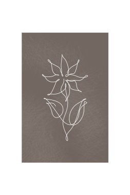 Çizgi sanatı botanik arka plan çizimi. Botanik duvarı resim posteri