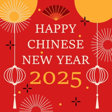 Yılan tebrik kartının 2025 yılındaki Çin yeni yılı. Ay 'ın yeni yıl arkaplan illüstrasyonu.