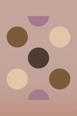 Soyut boho bej sanat arkaplan illüstrasyonu. Düz soyut bej duvar çizimi