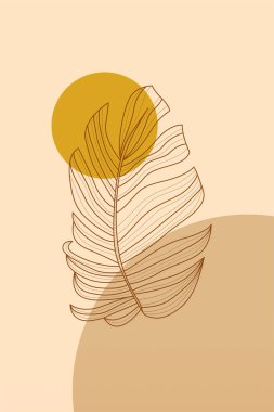 Soyut botanik duvar dekorasyonu. Boho çiçek duvarı dekoru basılabilir poster. Çiçek duvarı ev dekorasyonu posteri