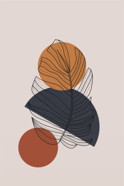 Soyut botanik duvar dekorasyonu. Boho çiçek duvarı dekoru basılabilir poster. Çiçek duvarı ev dekorasyonu posteri