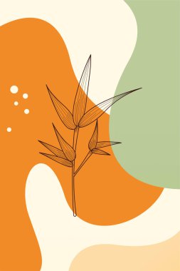 Soyut botanik duvar dekorasyonu. Boho çiçek duvarı dekoru basılabilir poster. Çiçek duvarı ev dekorasyonu posteri