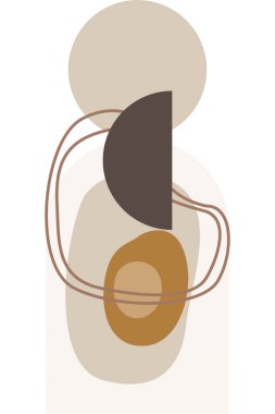 Soyut bej boho doğa duvarı sanat dekoru resimleme arka planı. Boho duvar sanat arkaplan posteri