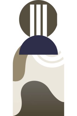 Soyut bej boho doğa duvarı sanat dekoru resimleme arka planı. Boho duvar sanat arkaplan posteri