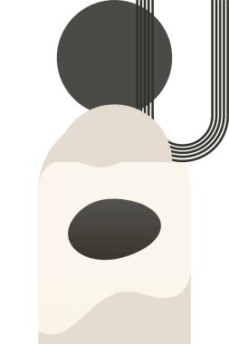 Soyut bej boho doğa duvarı sanat dekoru resimleme arka planı. Boho duvar sanat arkaplan posteri