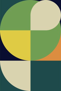 Duvar Sanatı Orta Çağ Şık Geometrik Soyut Şekil Resimleri. Pop Art Dekoratif Boho Renkli Arkaplan