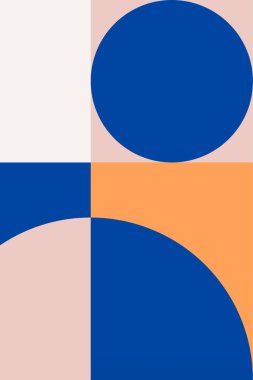 Duvar Sanatı Orta Çağ Şık Geometrik Soyut Şekil Resimleri. Pop Art Dekoratif Boho Renkli Arkaplan