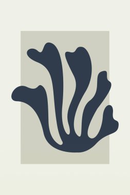 Botanik Boho Minimalist Soyut Şekil Duvar Sanatı Dekorasyonu