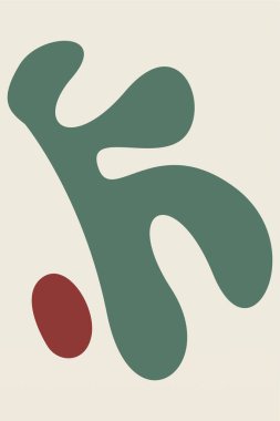 Botanik Boho Minimalist Soyut Şekil Duvar Sanatı Dekorasyonu