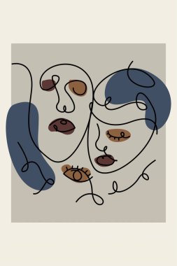 Botanik Boho Minimalist Soyut Şekil Duvar Sanatı Dekorasyonu