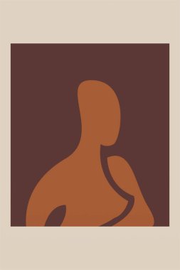 Botanik Boho Minimalist Soyut Şekil Duvar Sanatı Dekorasyonu