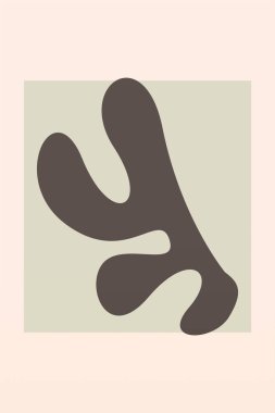 Botanik Boho Minimalist Soyut Şekil Duvar Sanatı Dekorasyonu