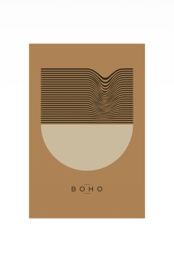 Soyut Dalgalı Çizgiler Boho Duvar Sanat Dekoru. Yazdırılabilir Boho Duvar Sanatı Posteri