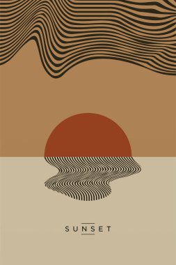 Soyut Dalgalı Çizgiler Boho Duvar Sanat Dekoru. Yazdırılabilir Boho Duvar Sanatı Posteri