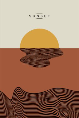 Soyut Dalgalı Çizgiler Boho Duvar Sanat Dekoru. Yazdırılabilir Boho Duvar Sanatı Posteri