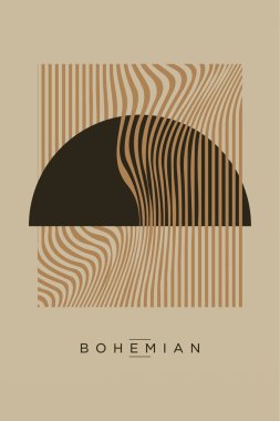 Soyut Dalgalı Çizgiler Boho Duvar Sanat Dekoru. Yazdırılabilir Boho Duvar Sanatı Posteri