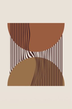 Boho Minimalist Soyut Dalga Çizgisi Ar