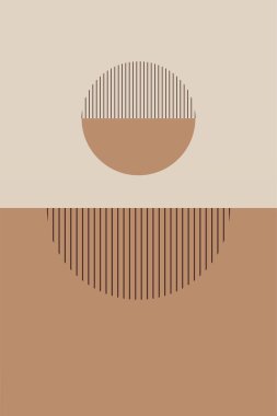 Boho Minimalist Soyut Dalga Çizgisi Ar