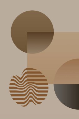 Modern Bauhaus Posteri. Toprak Tonu Sanat Yazıcısı. Yatak odası için duvar sanatı dekoru, oturma odası, soyut sanat, minimalist sanat, basılabilir sanat, dijital baskılar.