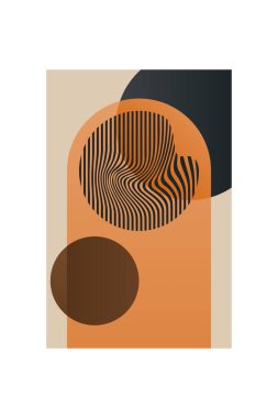 Modern Bauhaus Posteri. Toprak Tonu Sanat Yazıcısı. Yatak odası için duvar sanatı dekoru, oturma odası, soyut sanat, minimalist sanat, basılabilir sanat, dijital baskılar.
