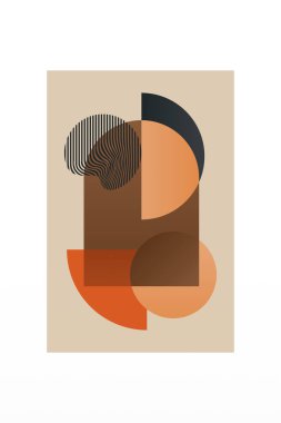 Modern Bauhaus Posteri. Toprak Tonu Sanat Yazıcısı. Yatak odası için duvar sanatı dekoru, oturma odası, soyut sanat, minimalist sanat, basılabilir sanat, dijital baskılar.
