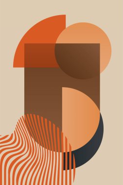 Modern Bauhaus Posteri. Toprak Tonu Sanat Yazıcısı. Yatak odası için duvar sanatı dekoru, oturma odası, soyut sanat, minimalist sanat, basılabilir sanat, dijital baskılar.