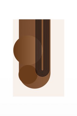 Modern Bauhaus Posteri. Toprak Tonu Sanat Yazıcısı. Yatak odası için duvar sanatı dekoru, oturma odası, soyut sanat, minimalist sanat, basılabilir sanat, dijital baskılar.