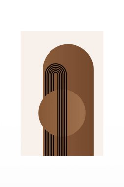 Modern Bauhaus Posteri. Toprak Tonu Sanat Yazıcısı. Yatak odası için duvar sanatı dekoru, oturma odası, soyut sanat, minimalist sanat, basılabilir sanat, dijital baskılar.